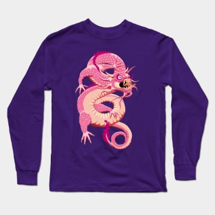 Pink Chinese Dragon Long Sleeve T-Shirt